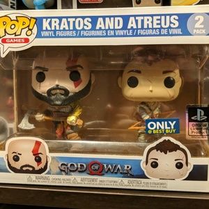 Armored Kratos and Atreus Funko Pop (Best Buy)